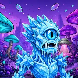 Oozlings #3195, Ice Cyclops · Fungus Forest