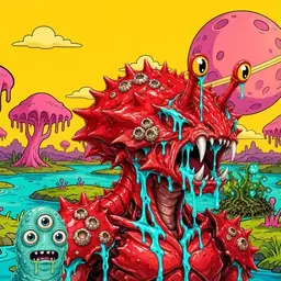 Oozlings #32, Crab · Turquoise Swamp