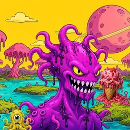 Oozlings #3200, Squid · Turquoise Swamp