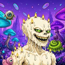 Oozlings #321, Candle Wax · Fungus Forest