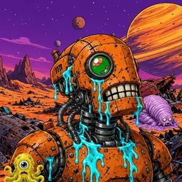 Oozlings #3217, Rusty Robot · Ship Junkyard