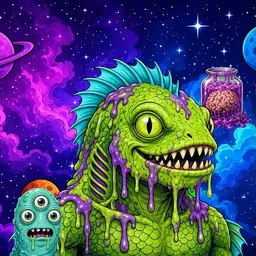 Oozlings #3222, Swamp Fish · Void Nebula