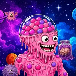 Oozlings #3224, Gumball Brain · Void Nebula