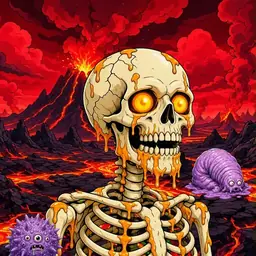 Oozlings #3230, Skull · Lava Fields