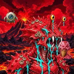 Oozlings #3231, Crab · Lava Fields