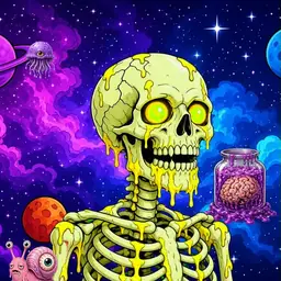 Oozlings #3235, Mutated Skull · Void Nebula