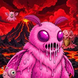 Oozlings #3237, Mutant Moth · Lava Fields