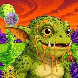 Oozlings #3241, Toad Goblin · Acid Lake