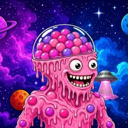 Oozlings #3243, Gumball Brain · Void Nebula