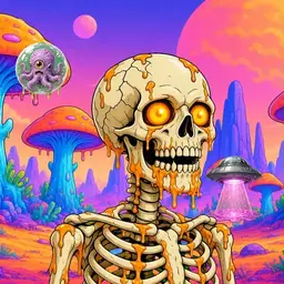 Oozlings #3245, Skull · Mushroom Desert