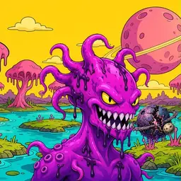 Oozlings #3248, Squid · Turquoise Swamp