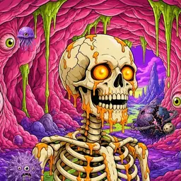 Oozlings #3252, Skull · Flesh Cave