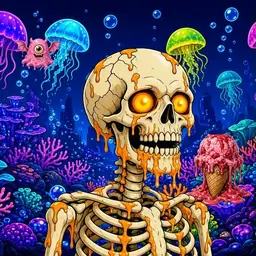 Oozlings #326, Skull · Glow Reef