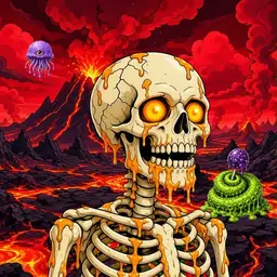 Oozlings #3261, Skull · Lava Fields