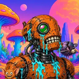 Oozlings #3268, Rusty Robot · Mushroom Desert