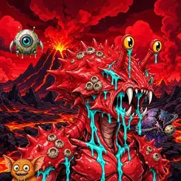 Oozlings #3269, Crab · Lava Fields