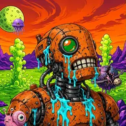Oozlings #327, Rusty Robot · Acid Lake