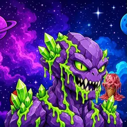 Oozlings #3280, Crystal Rock · Void Nebula