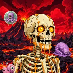 Oozlings #3292, Skull · Lava Fields