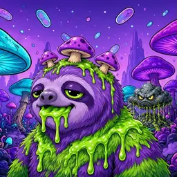 Oozlings #3295, Slime Sloth · Fungus Forest