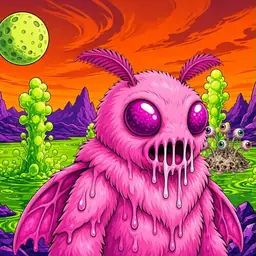 Oozlings #3296, Mutant Moth · Acid Lake