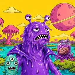 Oozlings #3297, Slug · Turquoise Swamp