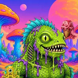 Oozlings #330, Swamp Fish · Mushroom Desert