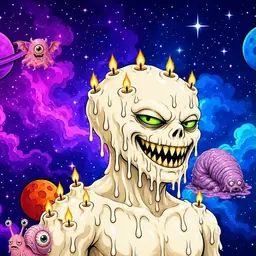 Oozlings #3302, Candle Wax · Void Nebula