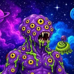 Oozlings #3310, Eyeball Cluster · Void Nebula