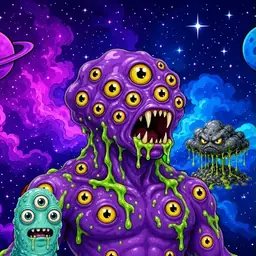 Oozlings #3311, Eyeball Cluster · Void Nebula