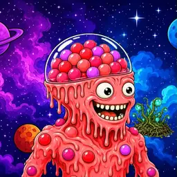 Oozlings #3312, Mutated Gumball Brain · Void Nebula