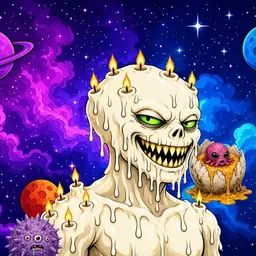 Oozlings #3315, Candle Wax · Void Nebula