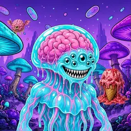Oozlings #3316, Jellyfish Brain · Fungus Forest