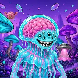 Oozlings #3323, Jellyfish Brain · Fungus Forest