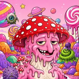 Oozlings #3330, Mushroom Head · Candy Planet