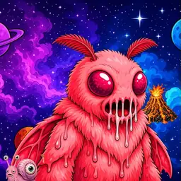 Oozlings #3336, Mutated Mutant Moth · Void Nebula