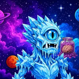 Oozlings #3337, Ice Cyclops · Void Nebula