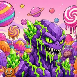 Oozlings #3338, Crystal Rock · Candy Planet