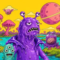 Oozlings #3344, Slug · Turquoise Swamp