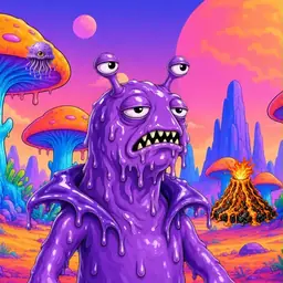 Oozlings #3360, Slug · Mushroom Desert