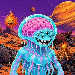 Oozlings #3367, Jellyfish Brain · Ship Junkyard