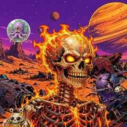 Oozlings #3369, Fire Skull · Ship Junkyard