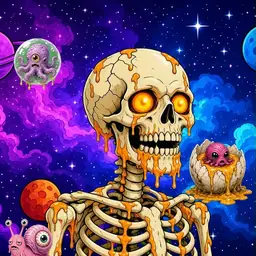 Oozlings #3373, Skull · Void Nebula