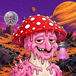 Oozlings #3381, Mushroom Head · Ship Junkyard
