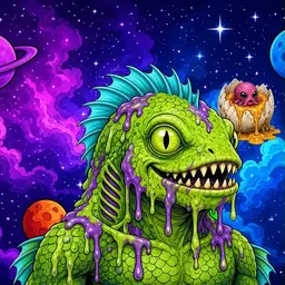 Oozlings #3384, Swamp Fish · Void Nebula