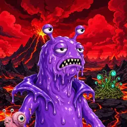 Oozlings #3385, Slug · Lava Fields
