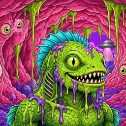 Oozlings #3386, Swamp Fish · Flesh Cave