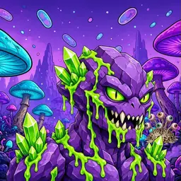 Oozlings #339, Crystal Rock · Fungus Forest