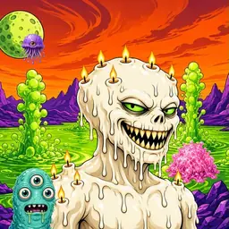 Oozlings #3390, Candle Wax · Acid Lake