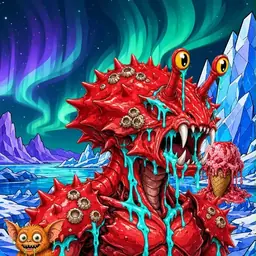 Oozlings #3394, Crab · Aurora Ice
